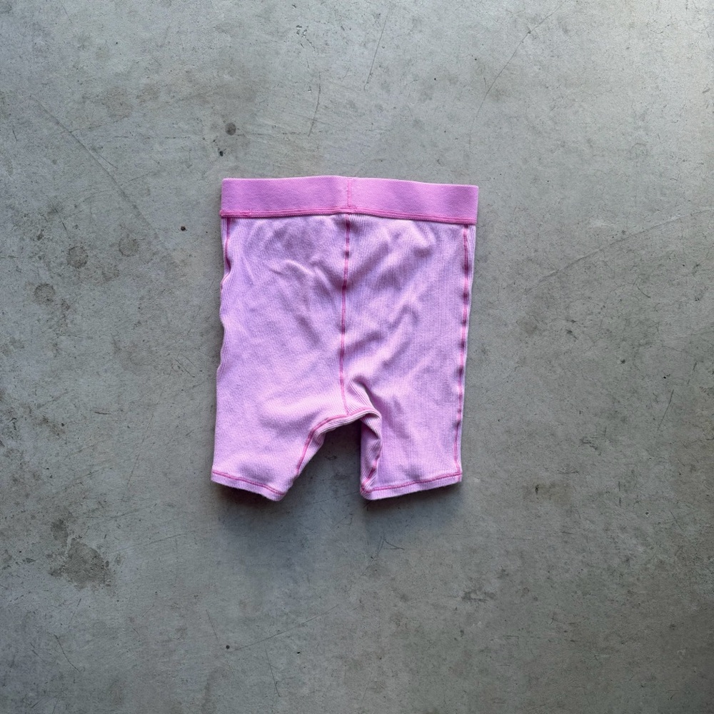 Skims Pink Ribbed Boxer Shorts - Picture 6 of 6